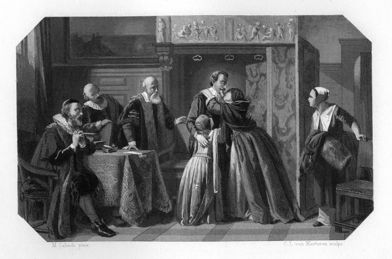 Hugo de Groot Grotius, juriste et philosophe néerlandais du 17ème siècle, vers 1870 - Domenico del Barbiere