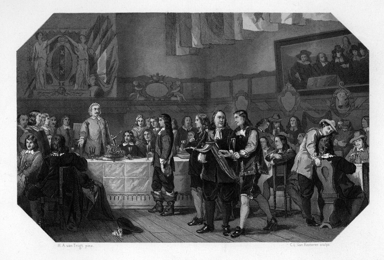 Fête de Saint Luc, Amsterdam, Pays-Bas, 21 octobre 1653 vers 1870 - Domenico del Barbiere