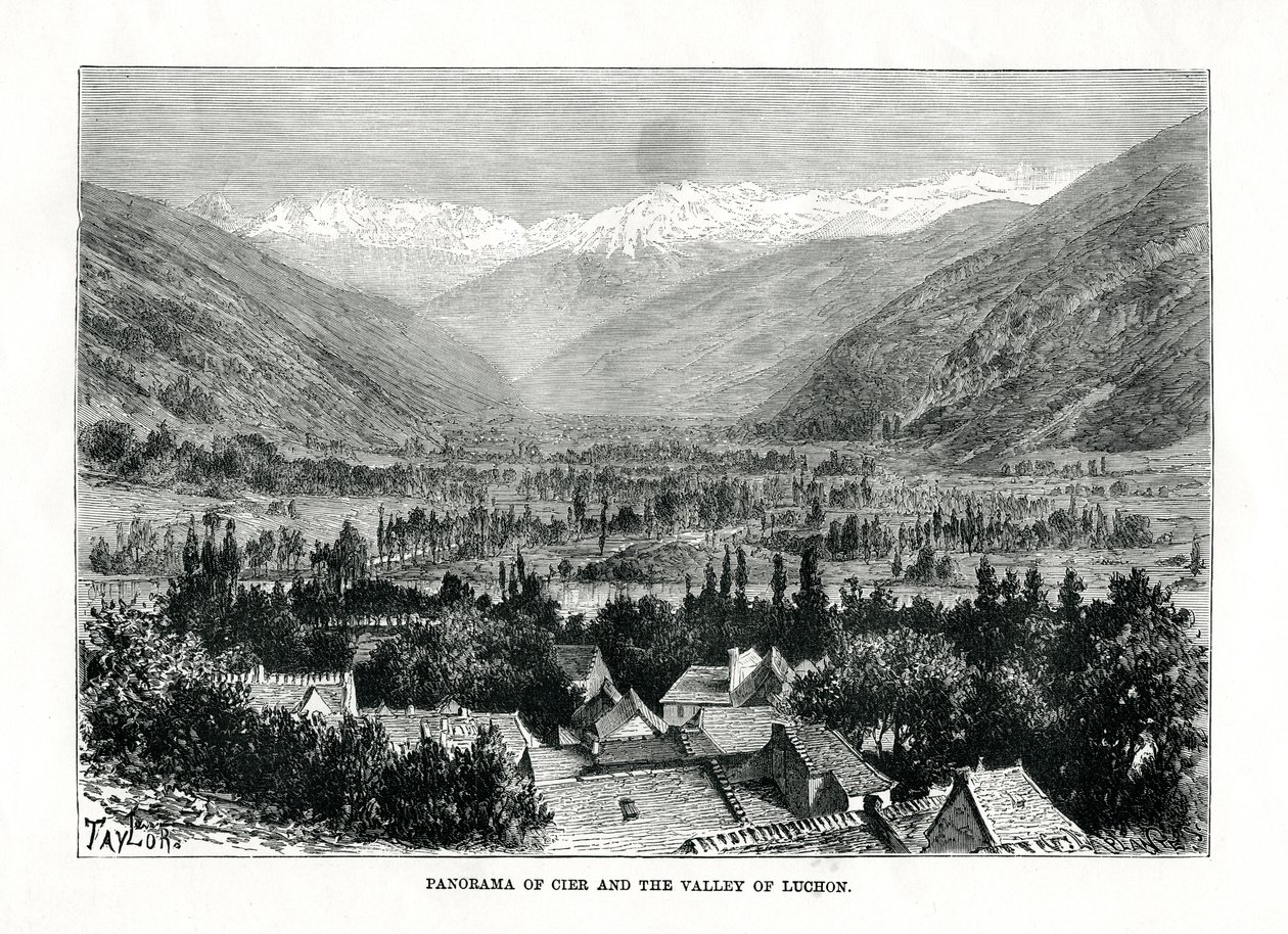 Cier et la vallée de Bagnères-de-Luchon, France, vers 1879 - C. Laplante