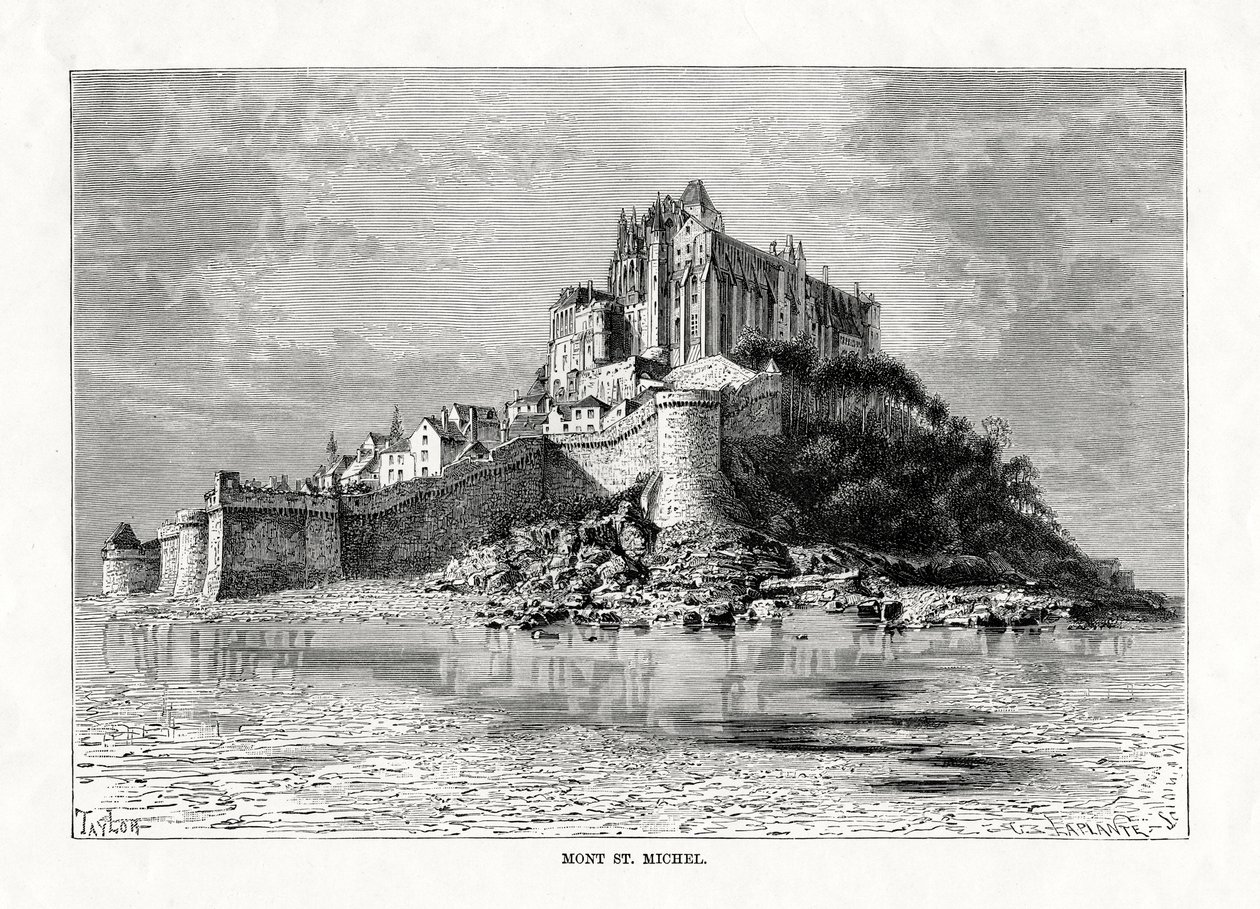 Mont-Saint-Michel, Normandie, France, 1879 - C. Laplante