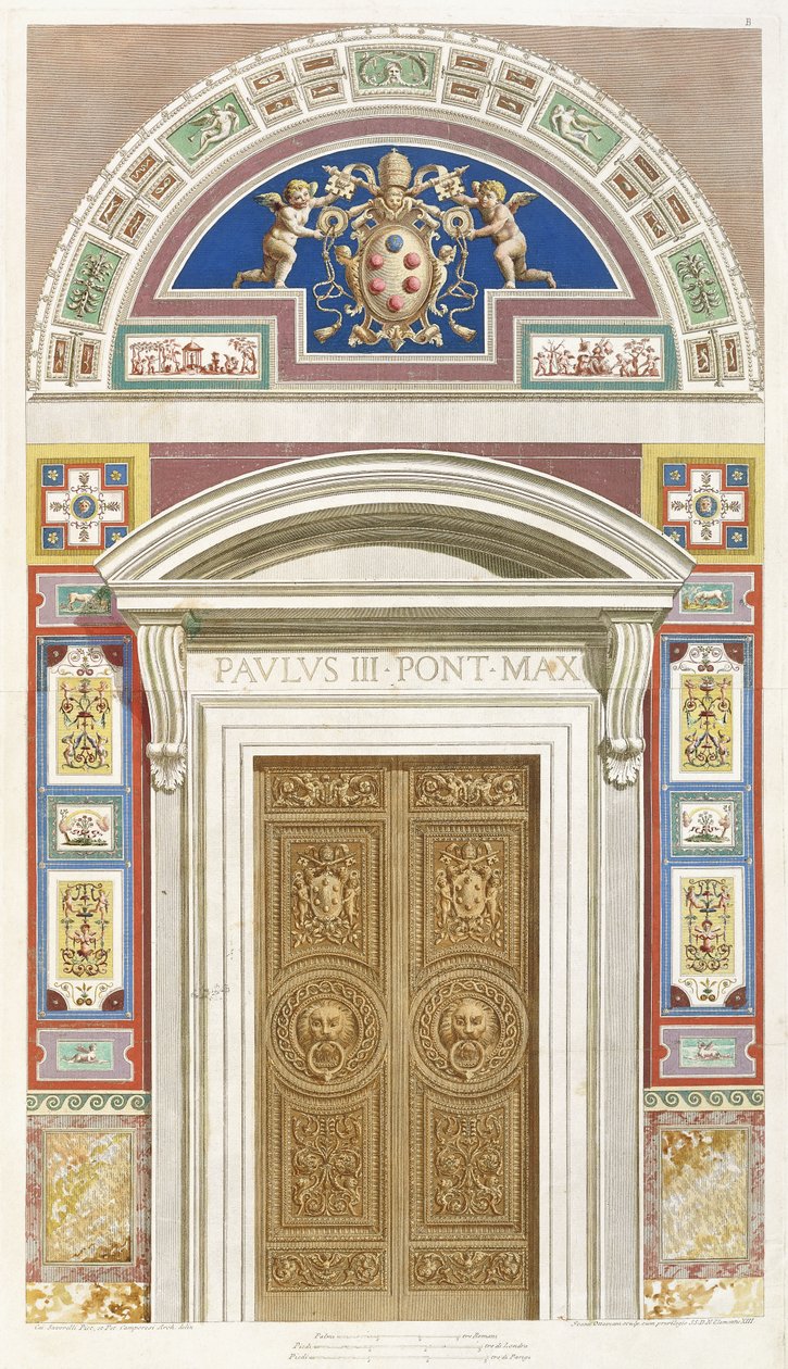 Porte de la Loggia de Raphaël au Vatican, 1772 - C. Savorelli