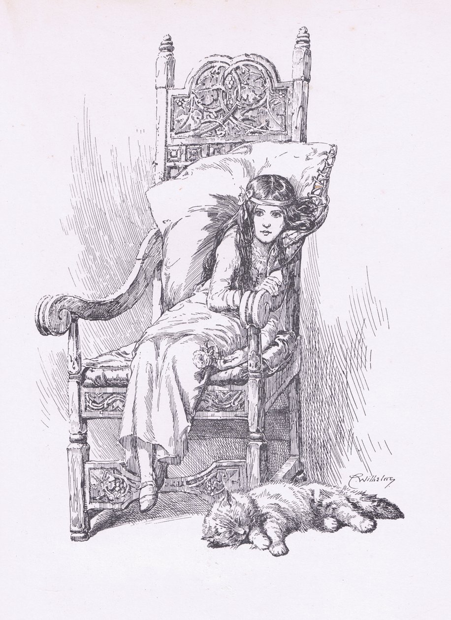 Appuyé dans le grand fauteuil, de L