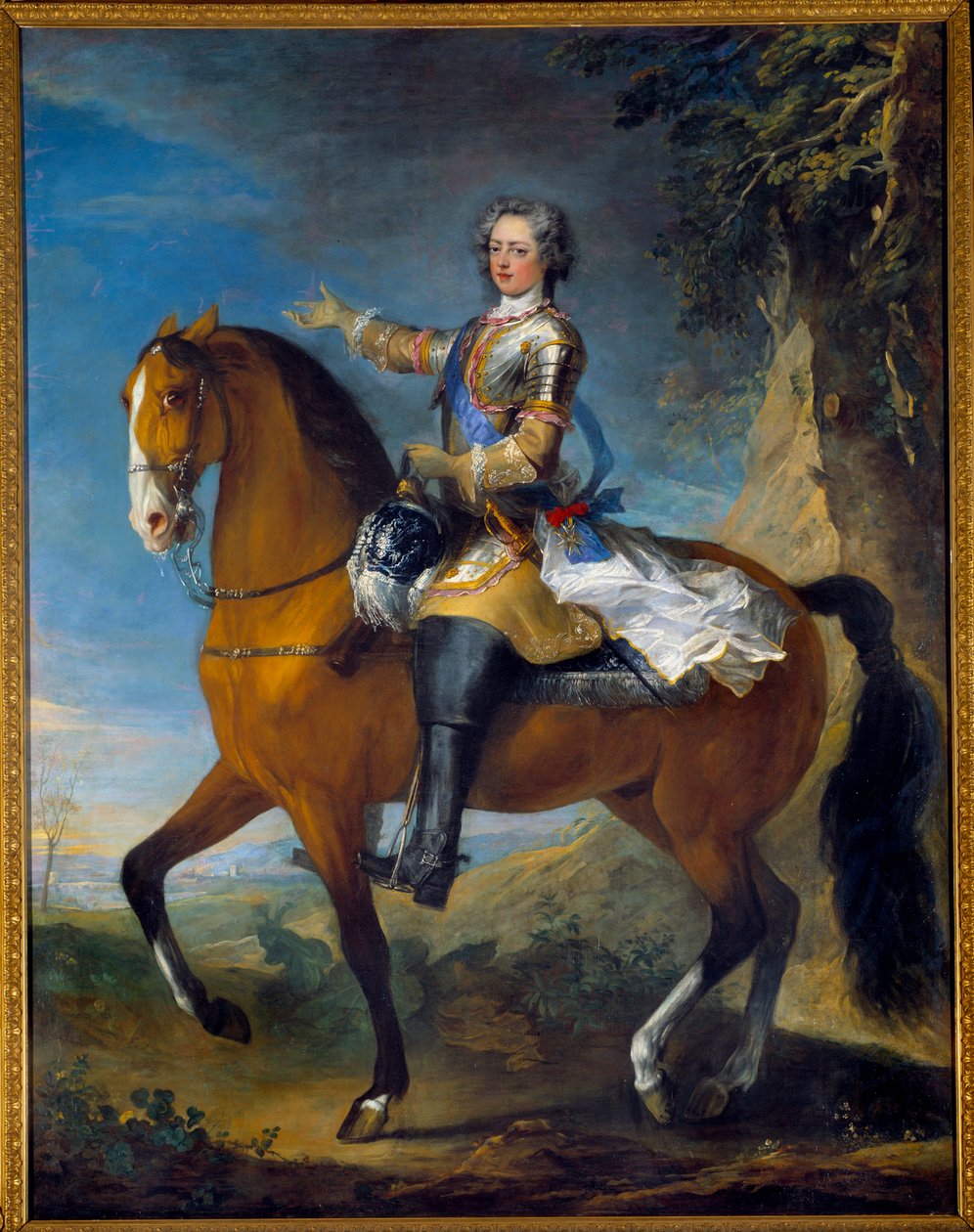 Portrait équestre de Louis XV, roi de France, à l