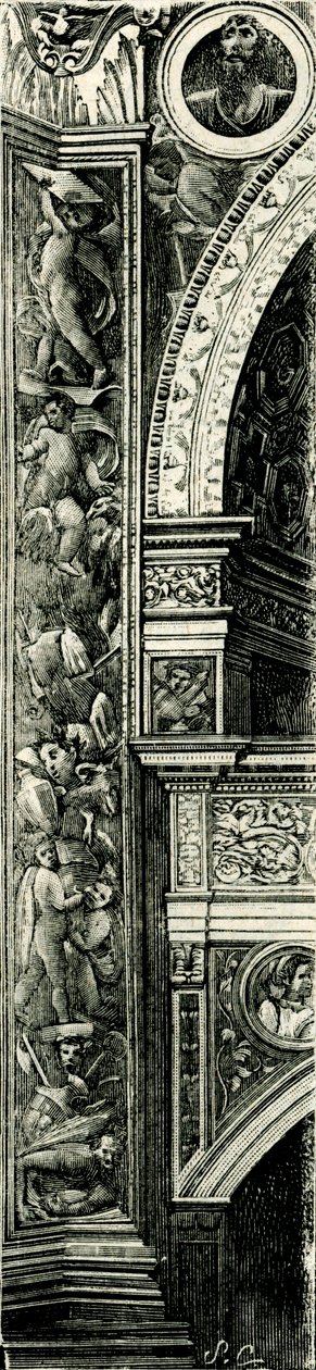 Pilastre décoré par Callisto Piazza, Tempio Civico della Beata Vergine Incoronata, Lodi, Lombardie, Italie - Callisto Piazza