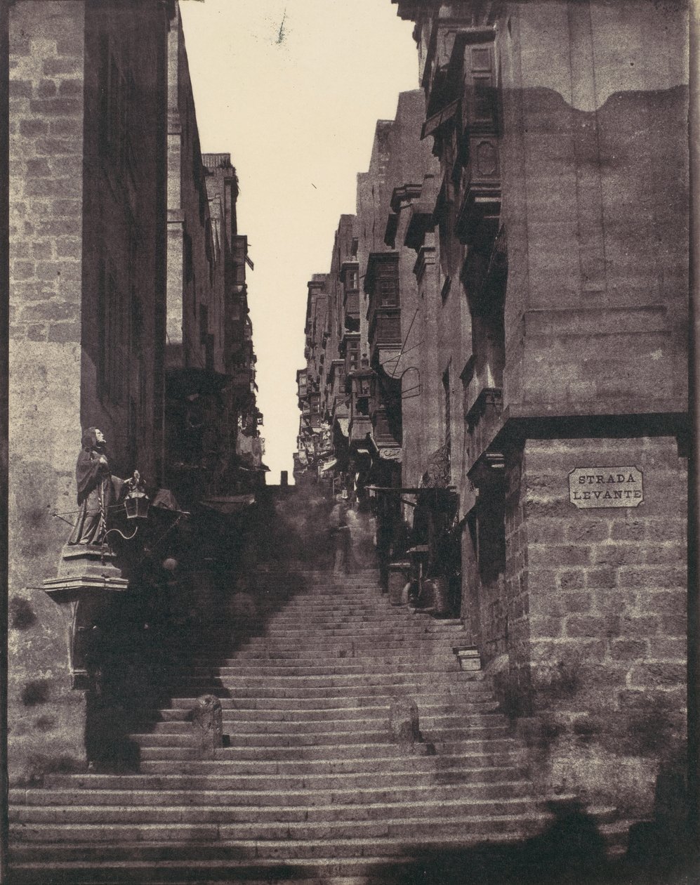 Strada Levante, La Valette, Malte, années 1850 - Calvert Jones