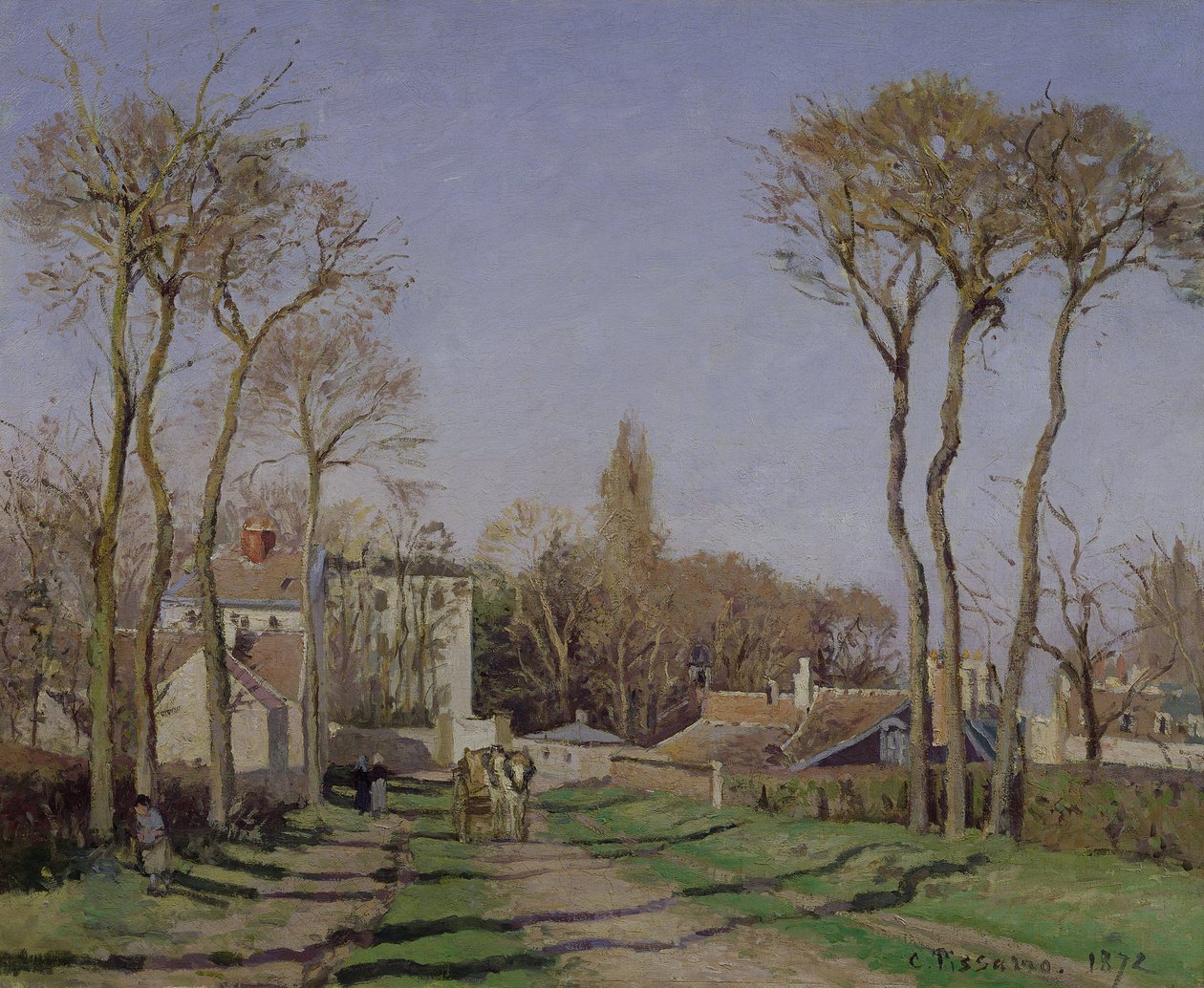 Entrée du village de Voisins, Yvelines, 1872 - Camille Jacob Pissarro