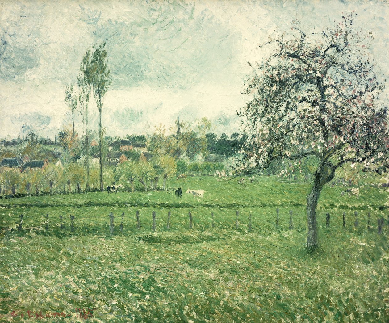 Pré à Éragny, 1885 - Camille Jacob Pissarro