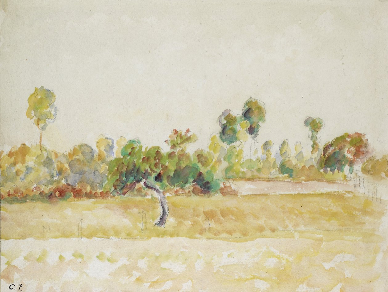 Étude du verger à Éragny-sur-Epte, vu de la maison de l