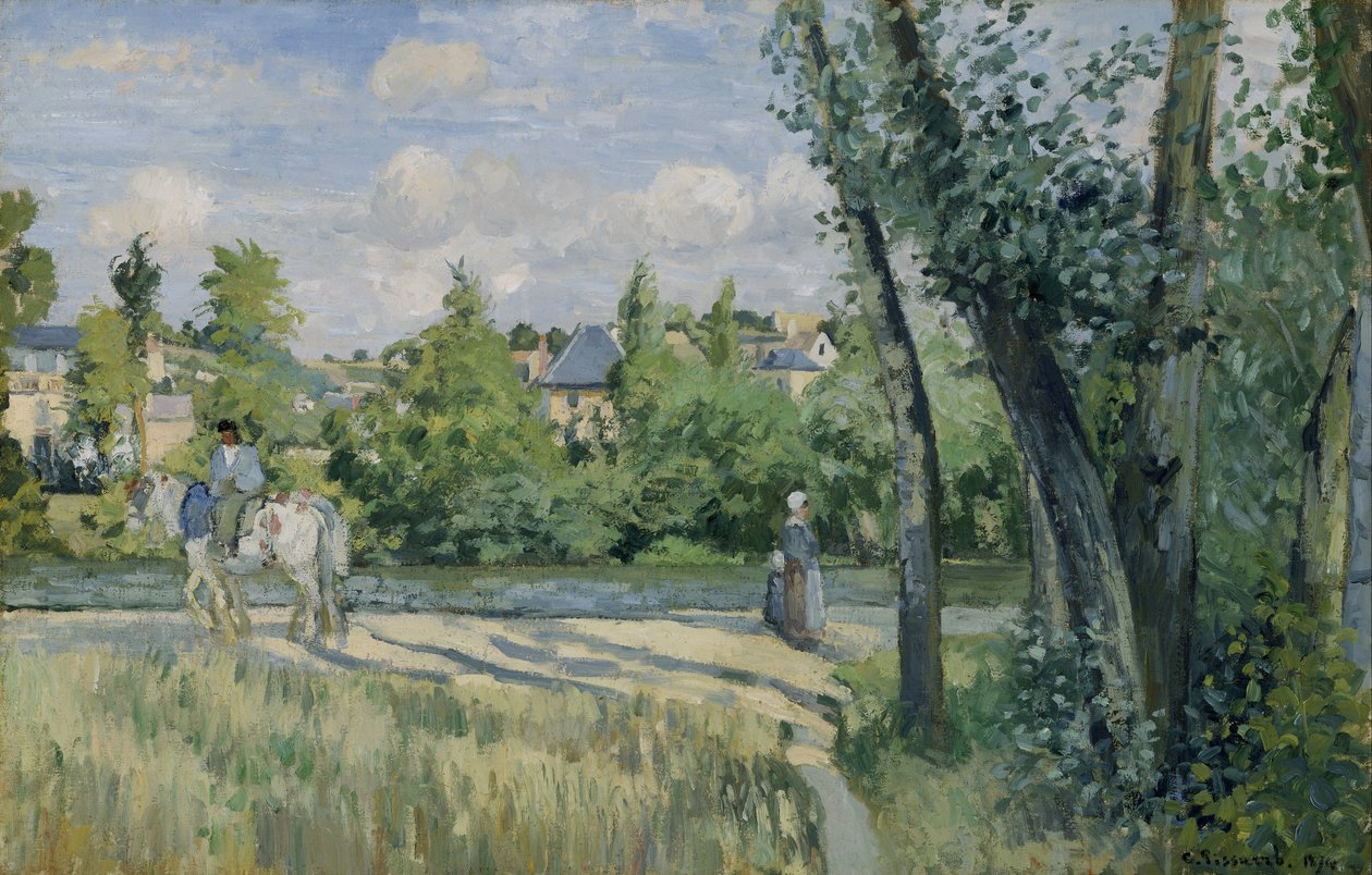 Lumière du Soleil sur la Route, Pontoise - Camille Jacob Pissarro