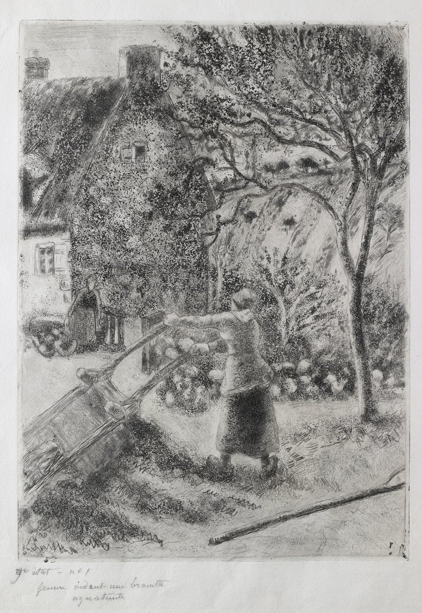 Femme vidant une brouette, 1880 - Camille Jacob Pissarro