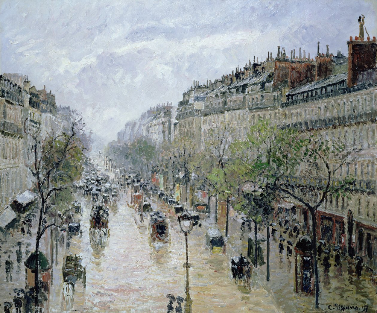 Boulevard Montmartre, 1897 - Camille Jacob Pissarro