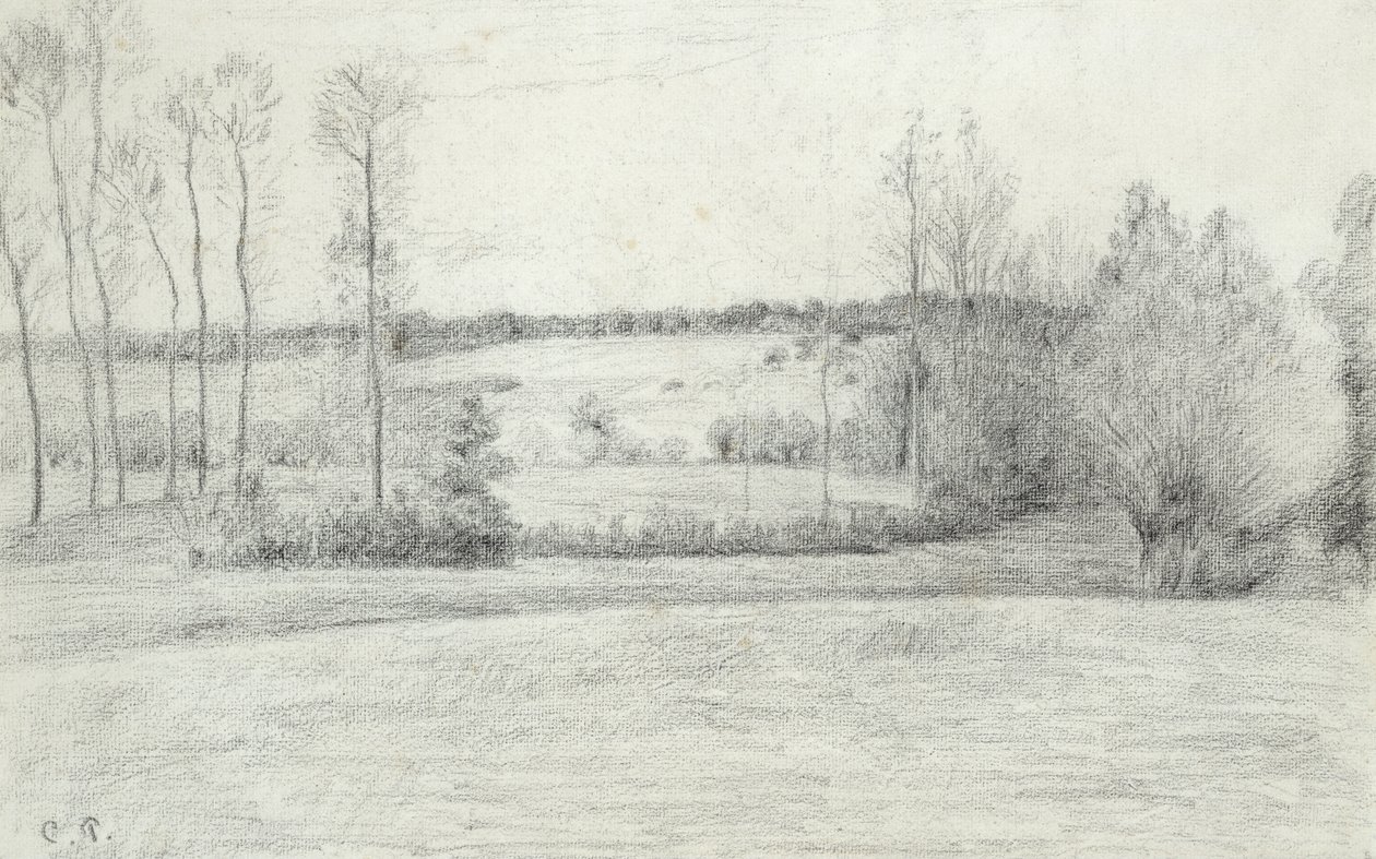 Paysage avec arbres, 1895-1900 - Camille Jacob Pissarro