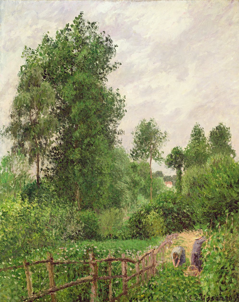 Paysage, temps gris à Éragny - Camille Jacob Pissarro