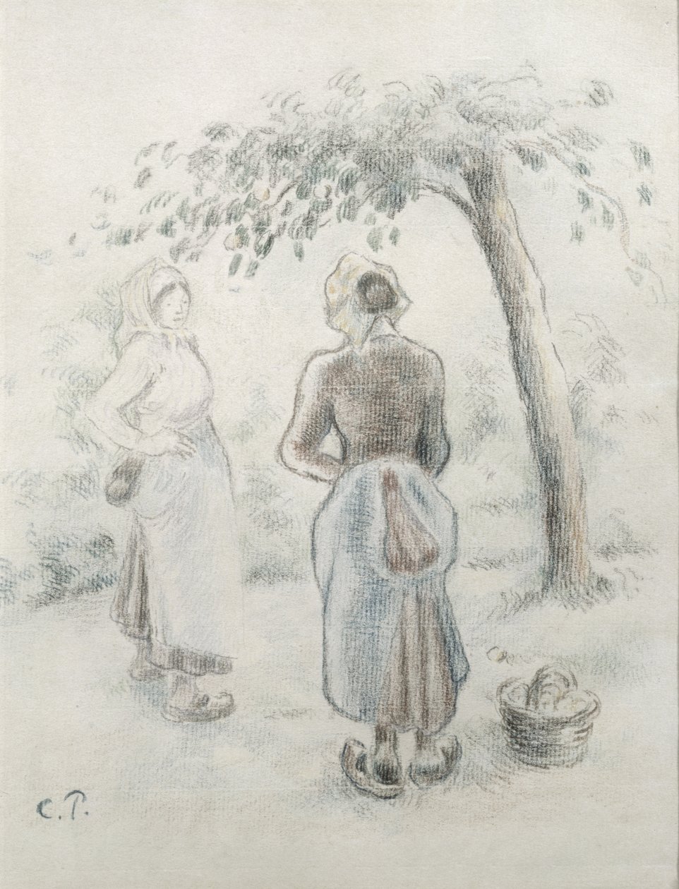 La Femme sous le pommier, c. 1896 - Camille Jacob Pissarro