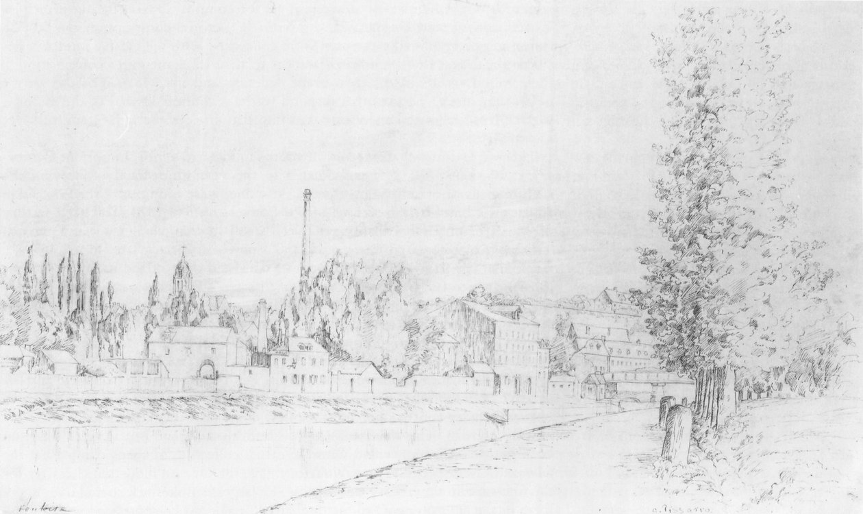 Vue de Pontoise - Camille Jacob Pissarro
