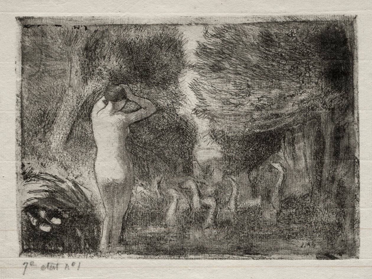 Baigneur et oies, 1895 - Camille Jacob Pissarro