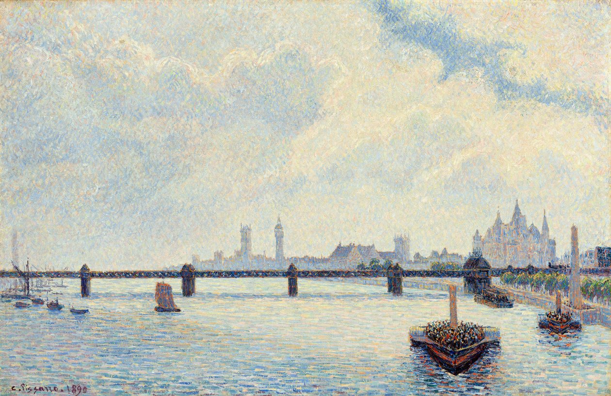 Pont de Charing Cross, Londres, 1890 - Camille Jacob Pissarro