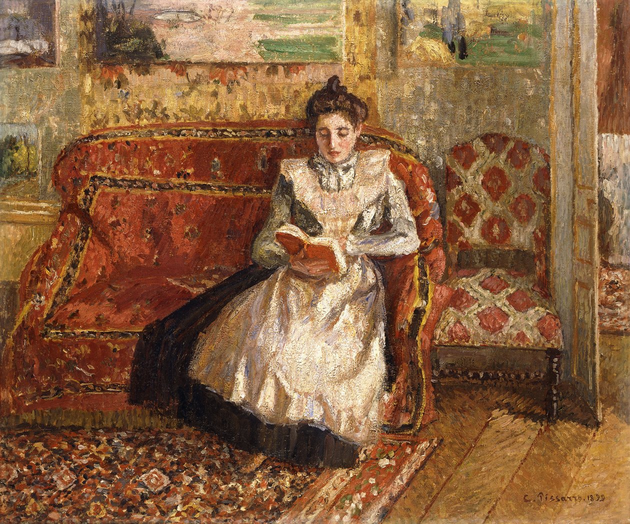 Jeanne lisant, 1899 - Camille Jacob Pissarro