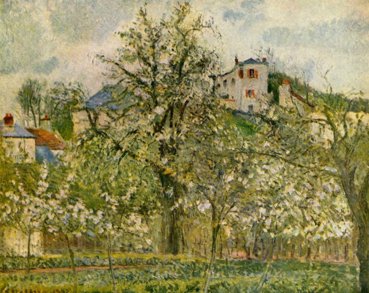 Jardin-potager avec arbres fruitiers en fleurs, 1877 - Camille Jacob Pissarro