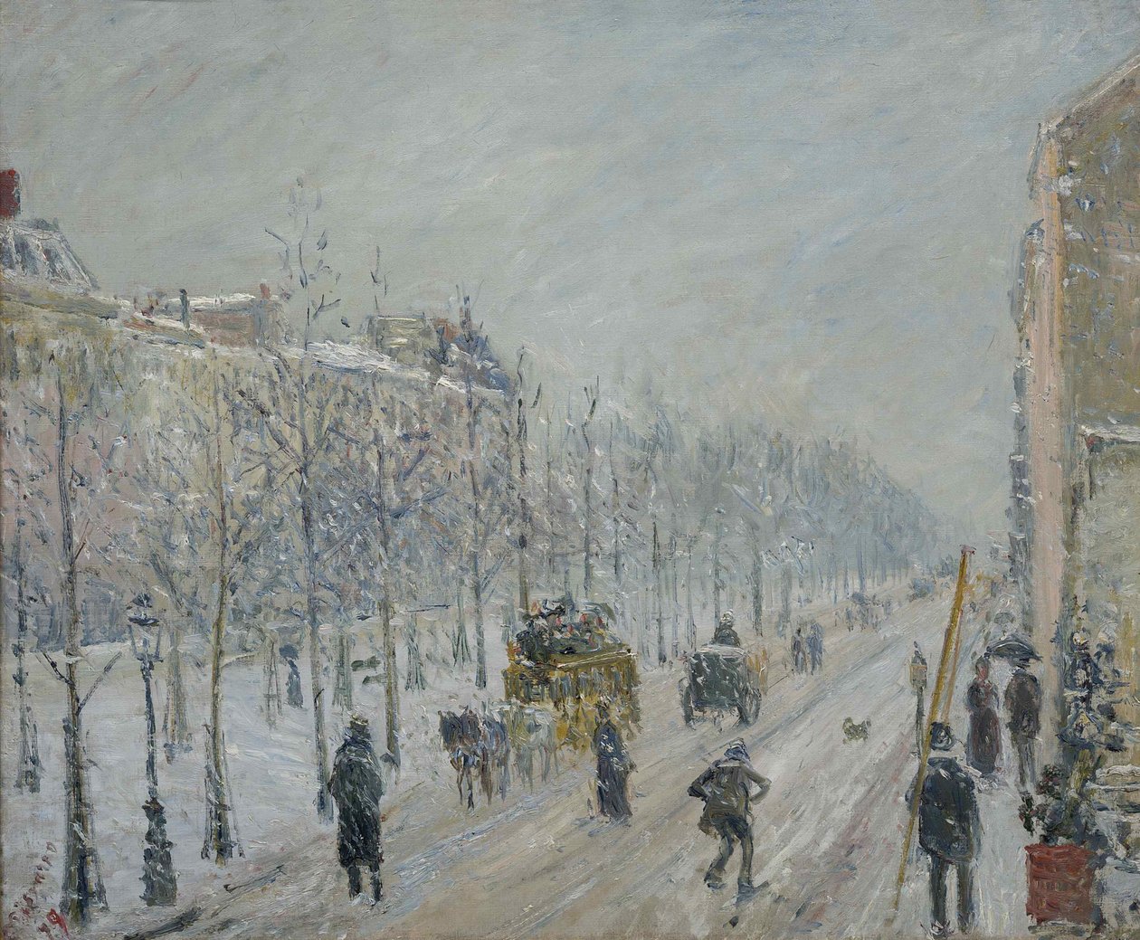 Les Boulevards, extérieurs, effet de neige, 1879 - Camille Jacob Pissarro