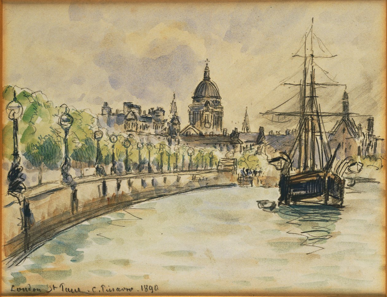 Londres, Cathédrale Saint-Paul, 1890 - Camille Jacob Pissarro