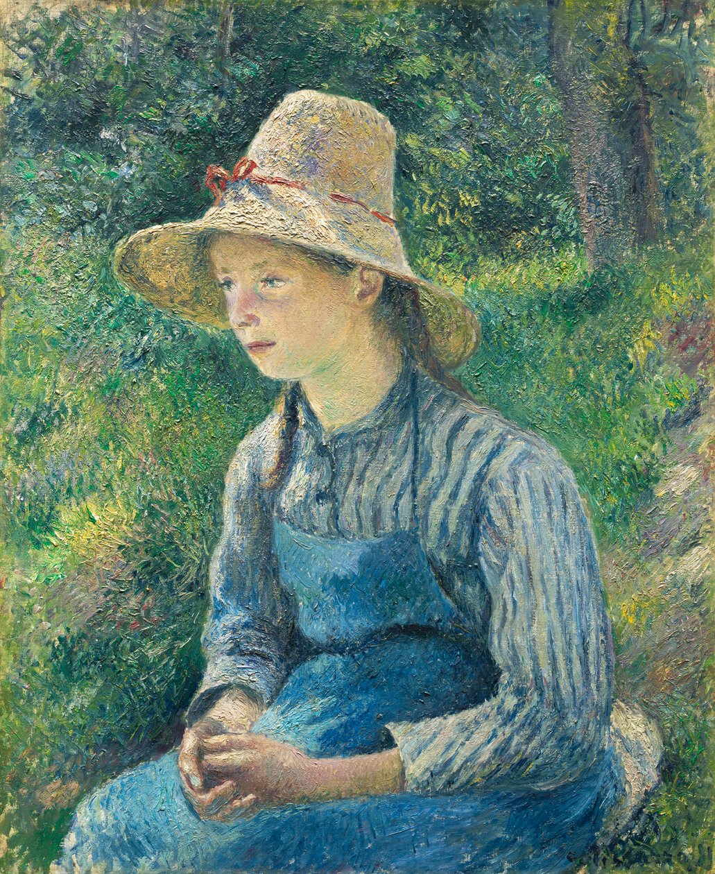 Jeune paysanne avec un chapeau de paille, 1881 - Camille Jacob Pissarro