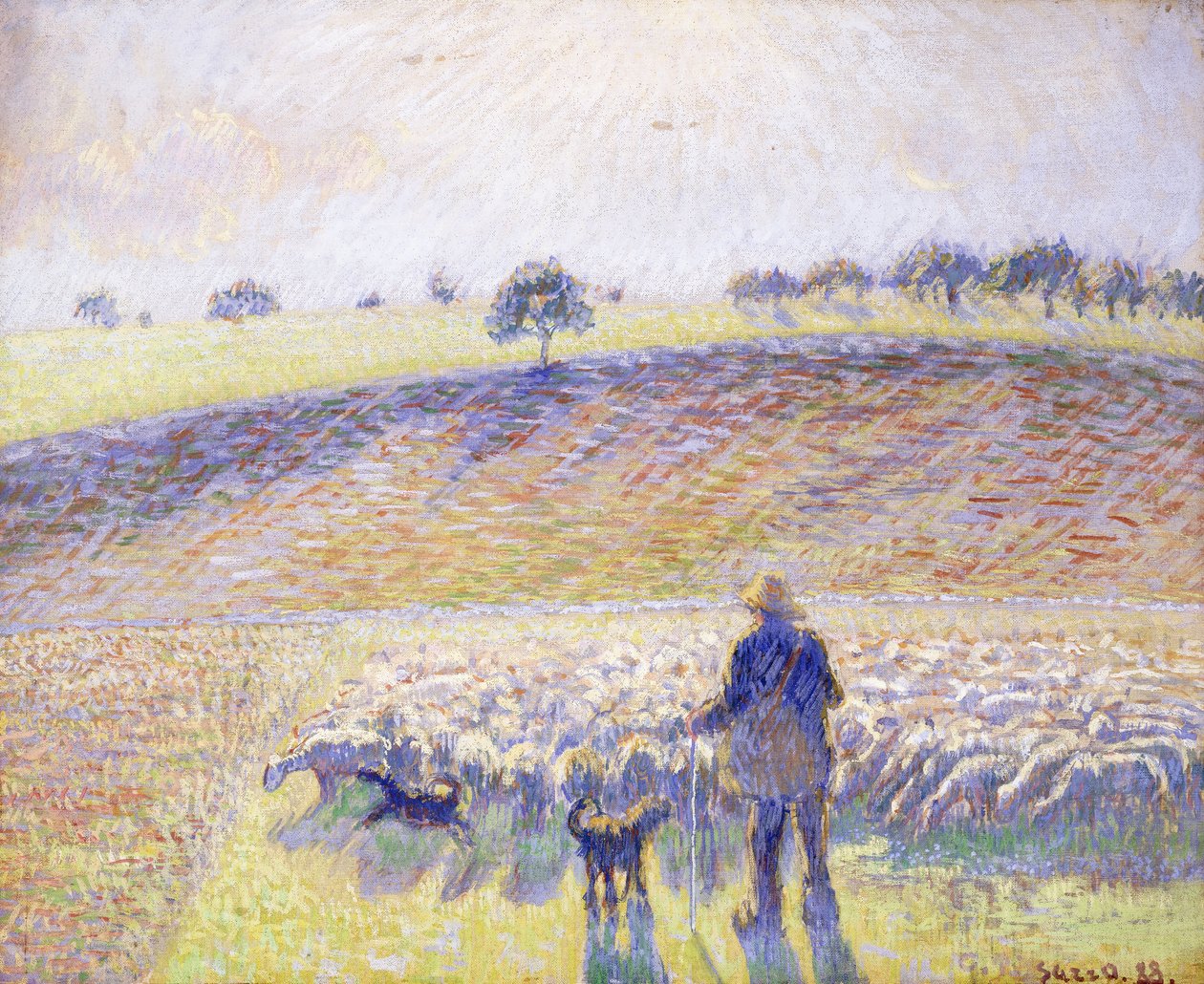 Berger avec des moutons, 1888 - Camille Jacob Pissarro