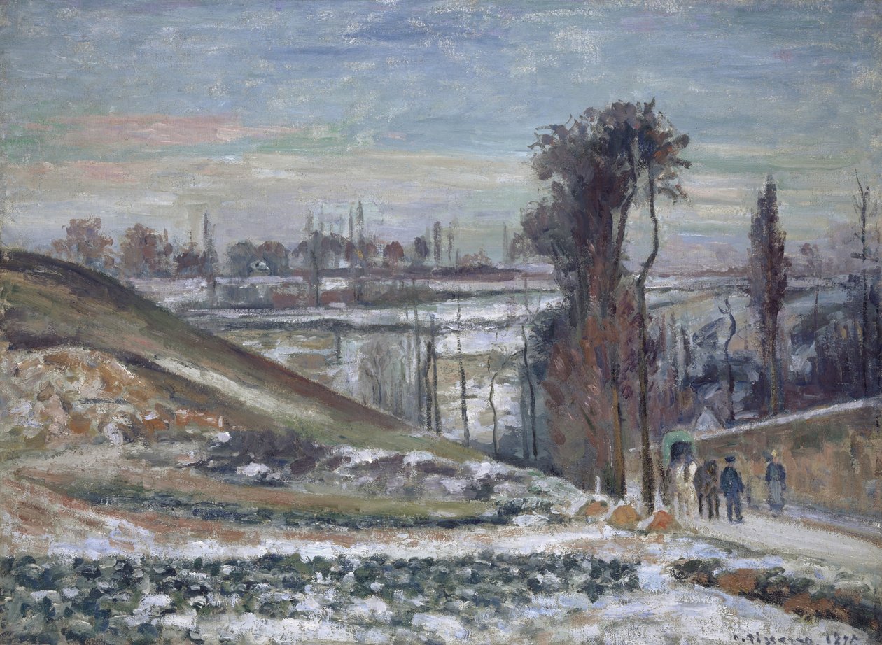 Paysage enneigé près de l