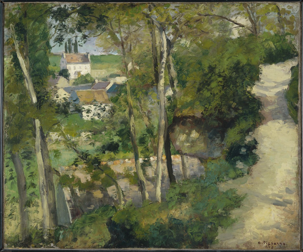 La montée, Rue de la Côte-du-Jalet, Pontoise, 1875 - Camille Jacob Pissarro