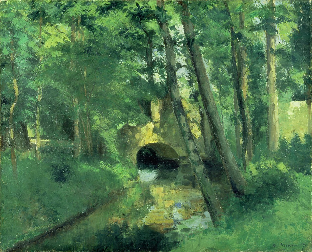 Le Petit Pont, Pontoise, 1875 - Camille Jacob Pissarro