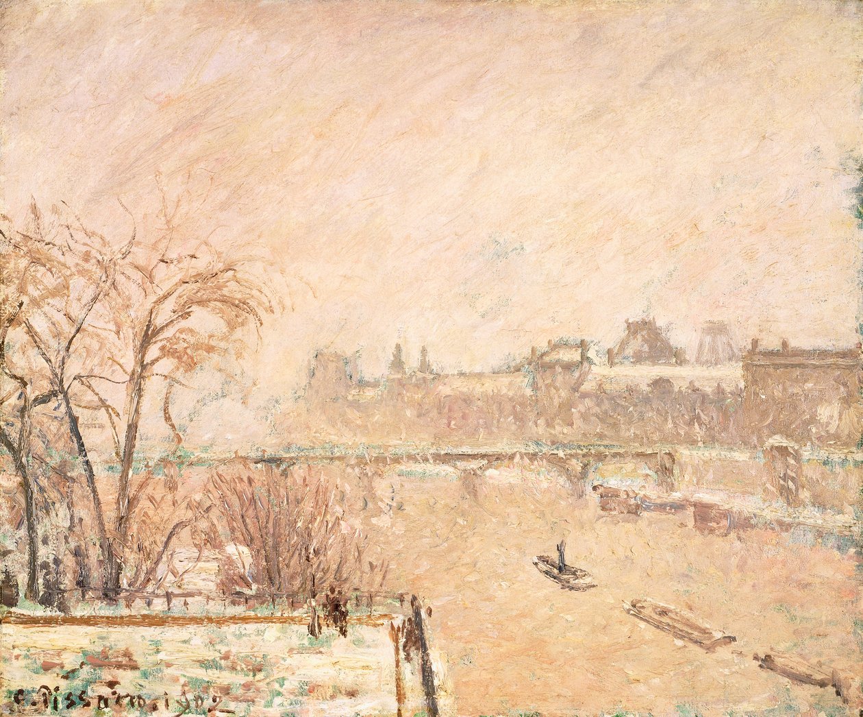 La Seine depuis le Pont-Neuf - Camille Jacob Pissarro