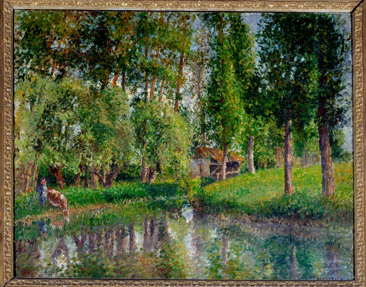 La blanchisserie de Bazincourt - Camille Jacob Pissarro