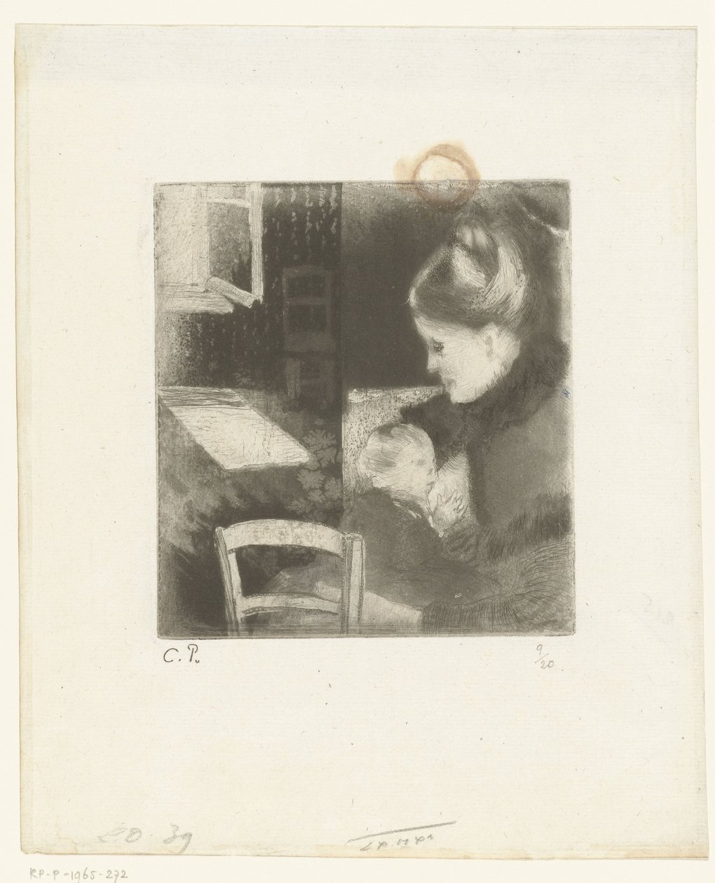 Femme allaitant - Camille Jacob Pissarro
