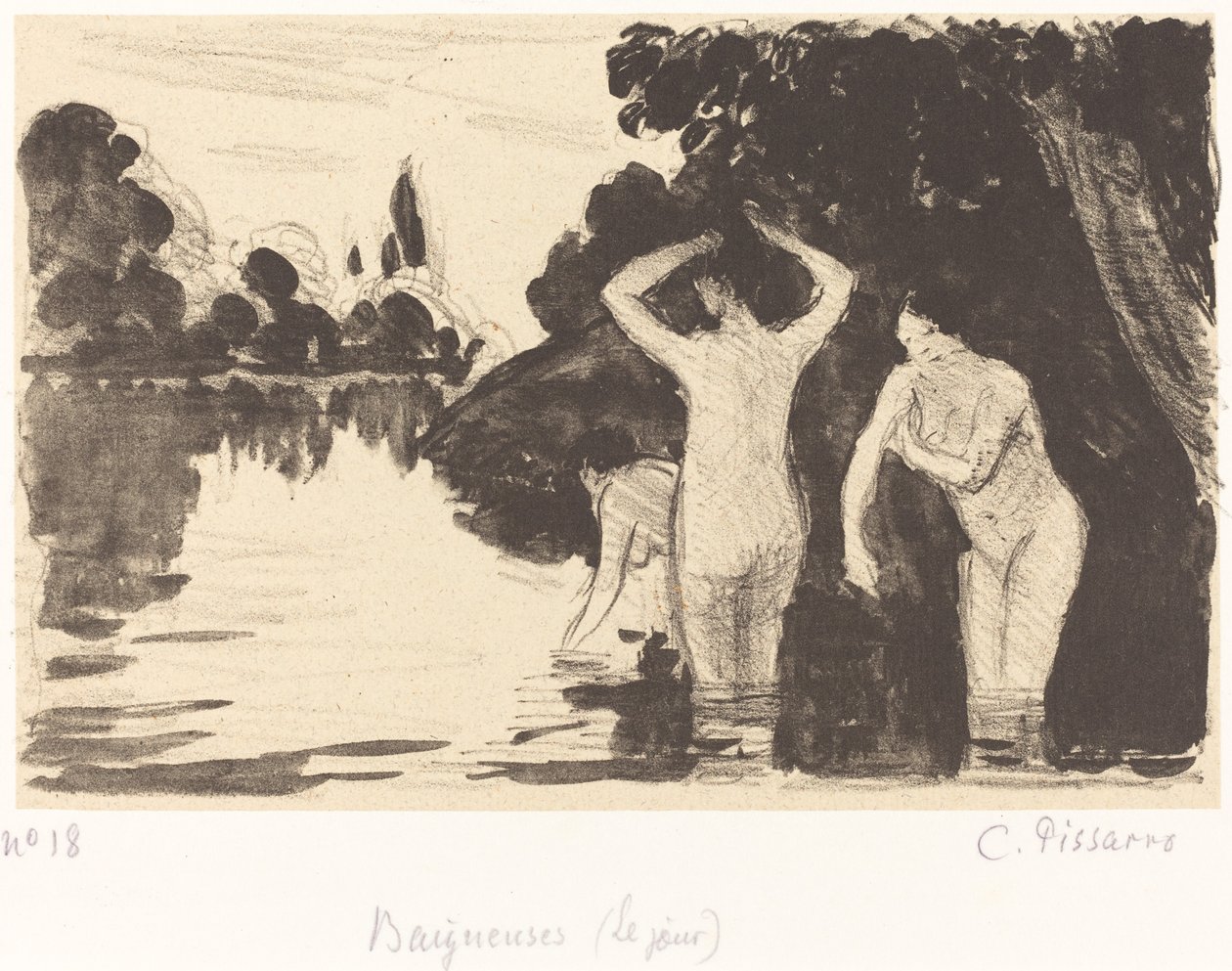 Baigneuses, vers 1895 - Camille Pissarro