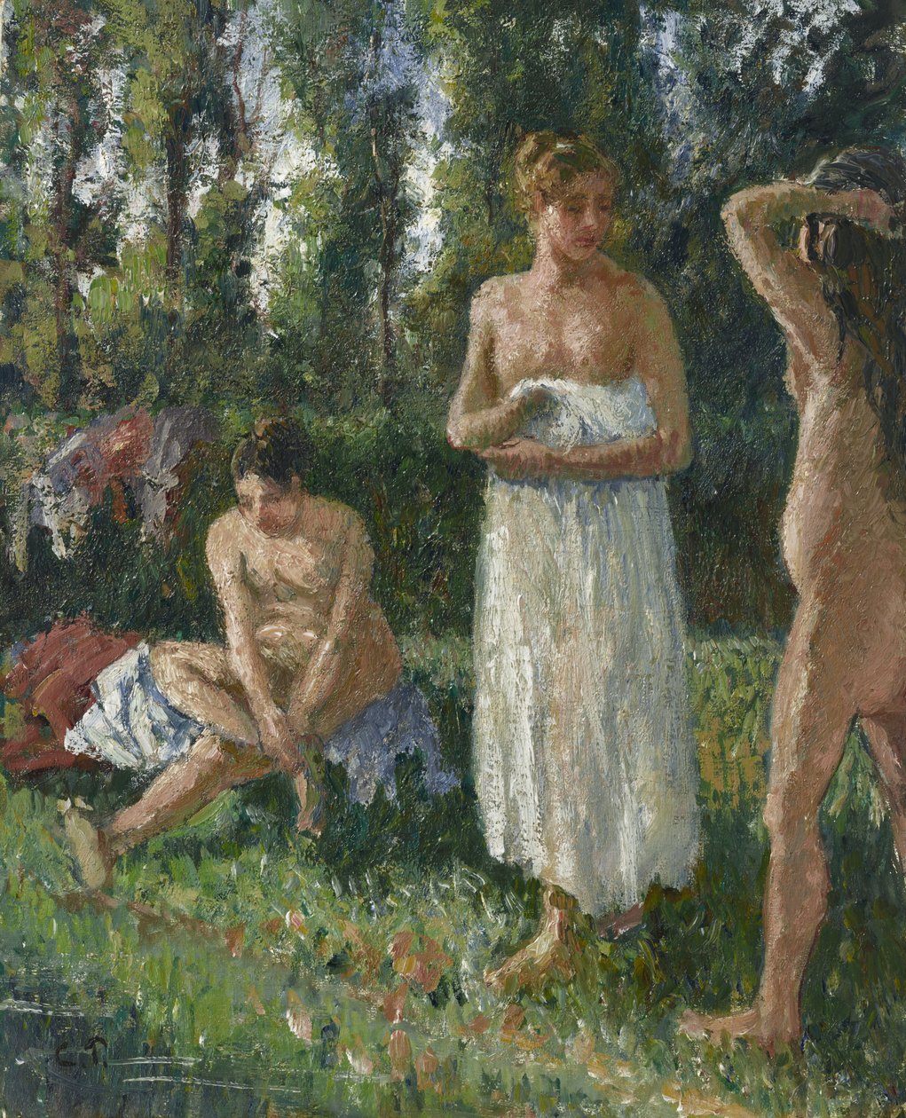 Baigneuses, vers 1895 (huile sur toile) - Camille Pissarro