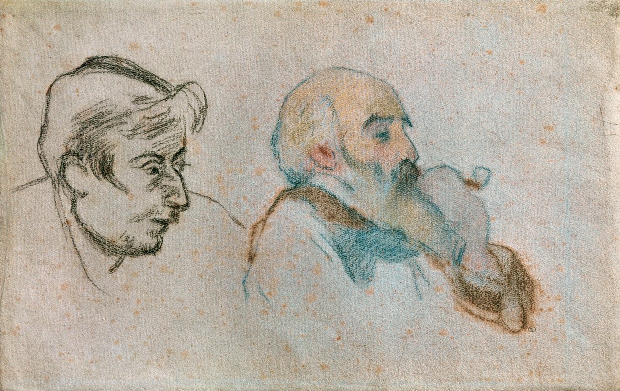 Double portrait de Gauguin et Pissarro ... - Camille Pissarro