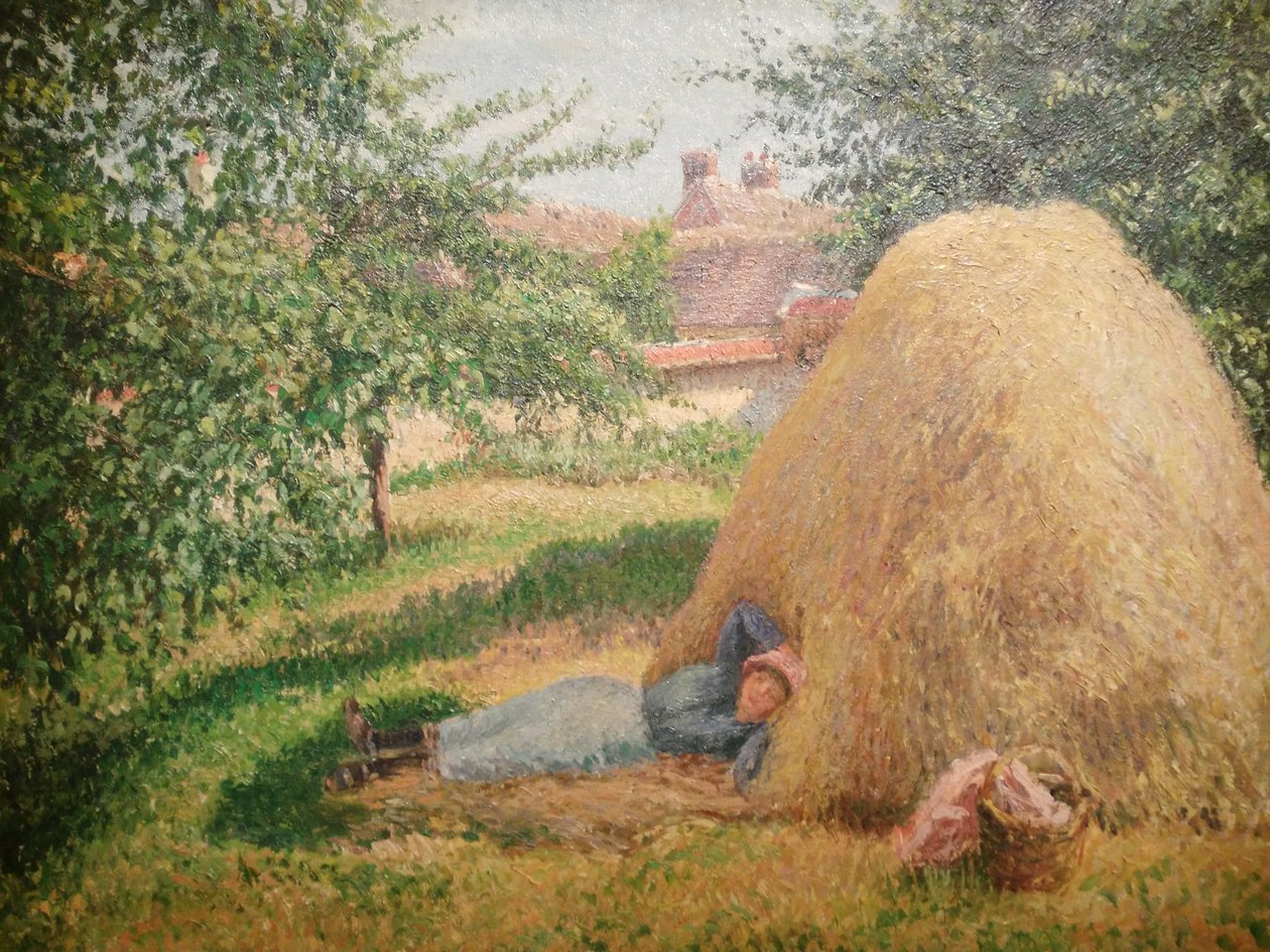 French: La Sieste, Éragny
German: Sieste, Éragny - Camille Pissarro