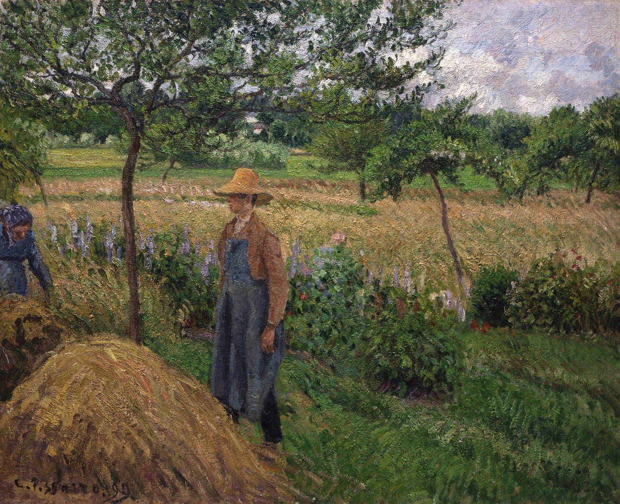 Jardinier debout près d
