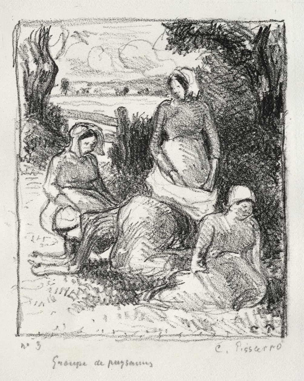 Groupe de paysans - Camille Pissarro