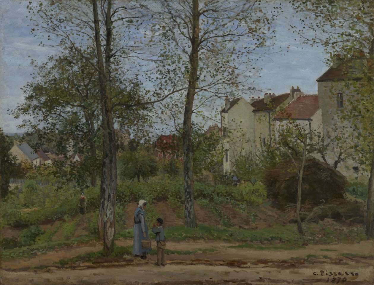Maisons à Bougival (automne) - Camille Pissarro