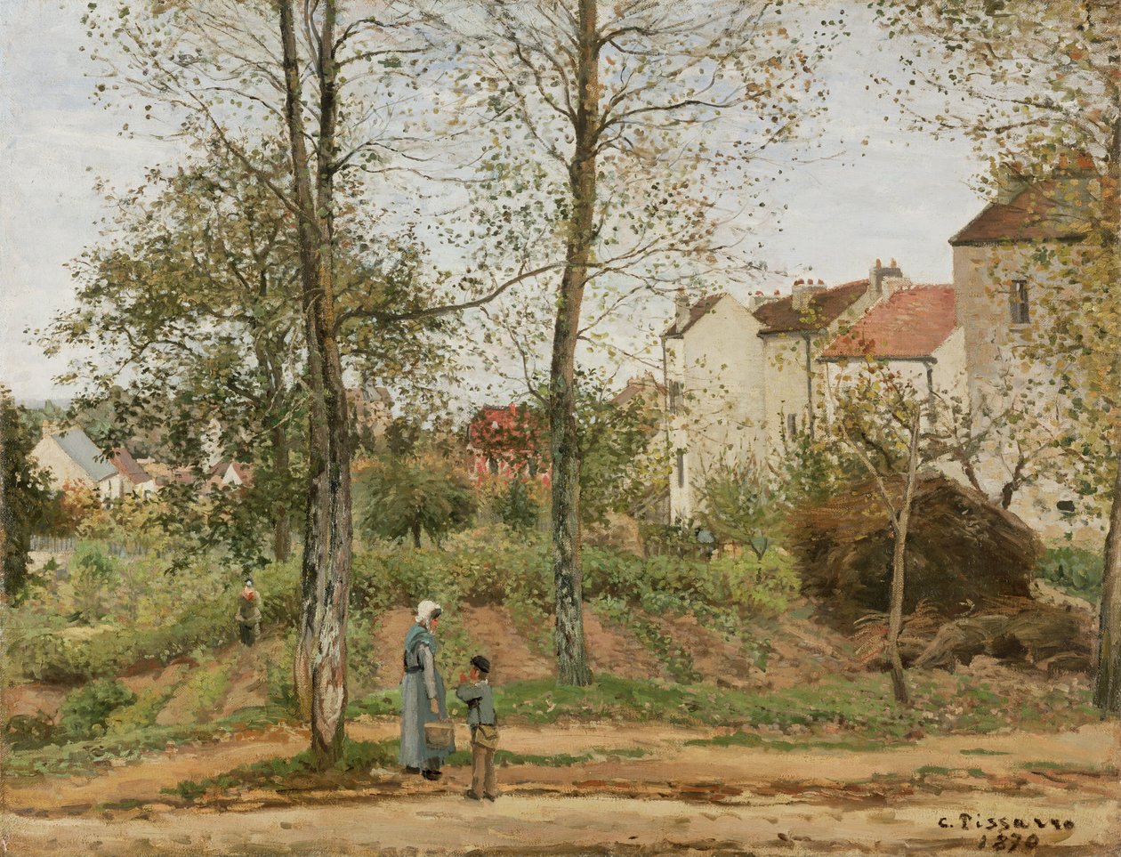 Maisons à Bougival (automne) - Camille Pissarro