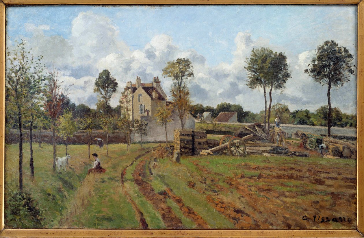 Paysage. Vue de Louveciennes - Camille Jacob Pissarro