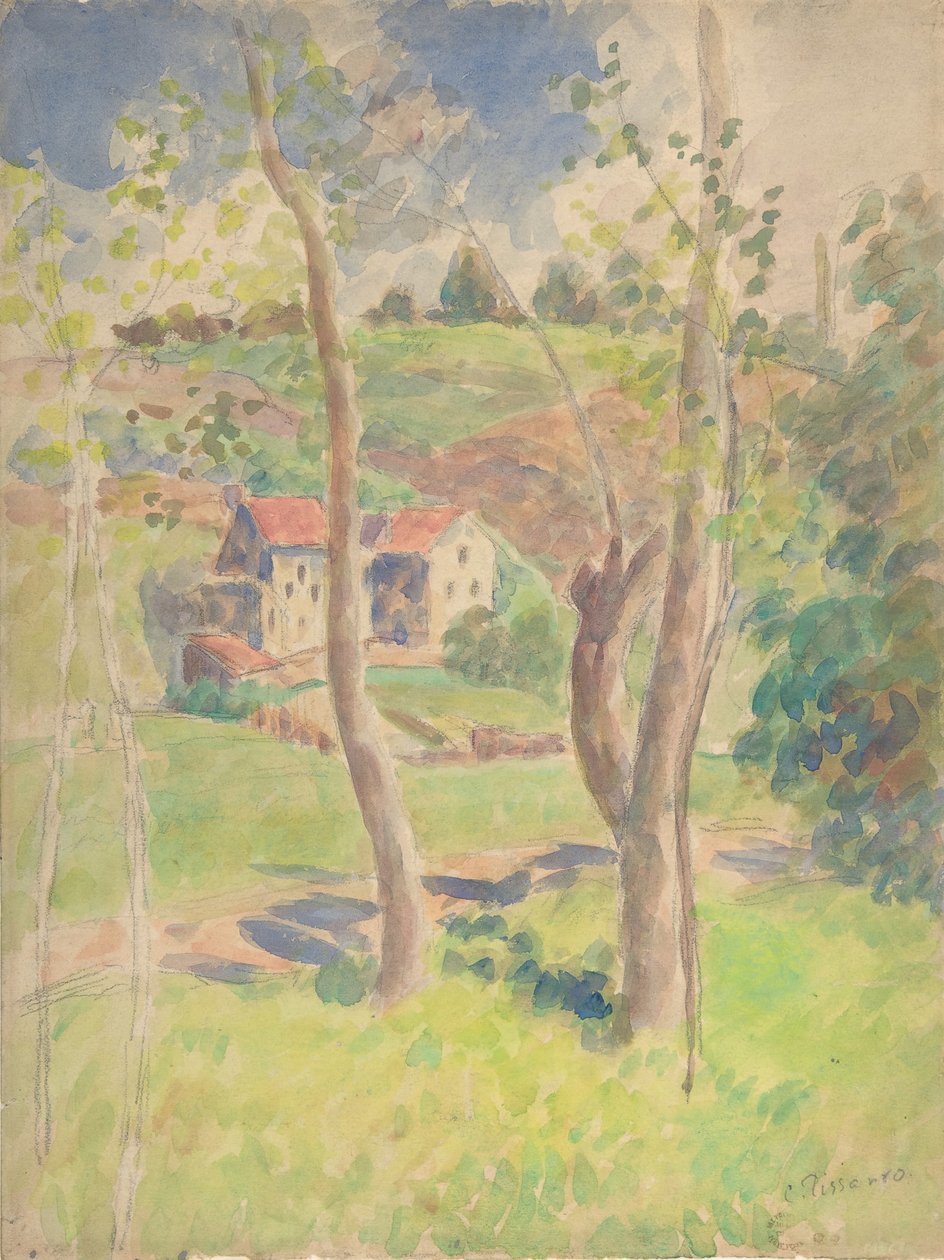 Paysage, seconde moitié du 19e siècle - Camille Pissarro