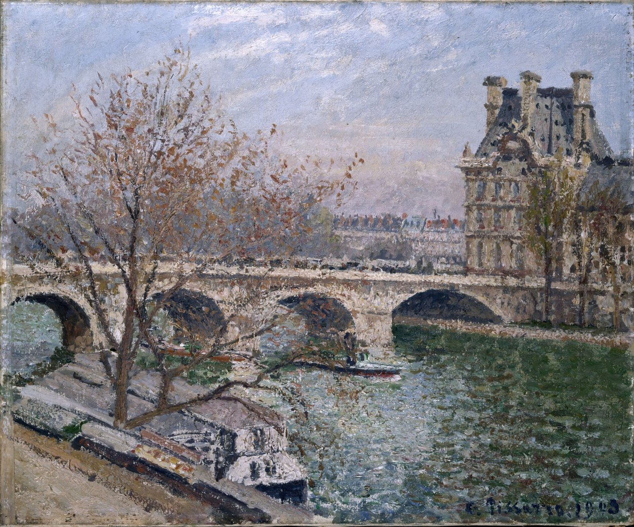 Le Pont Royal et le Pavillon de Flore - Camille Jacob Pissarro