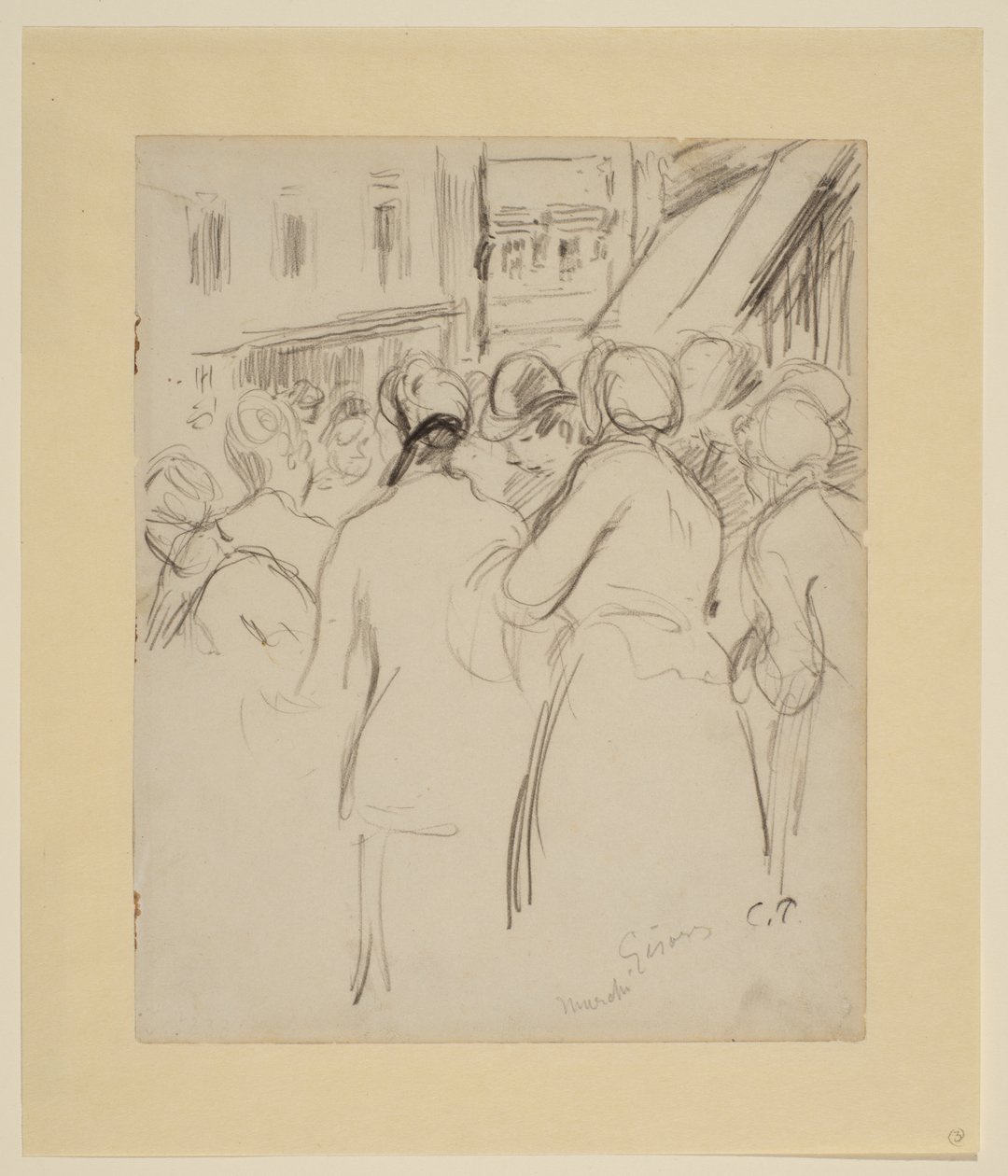 Marché à Gisors - Camille Jacob Pissarro