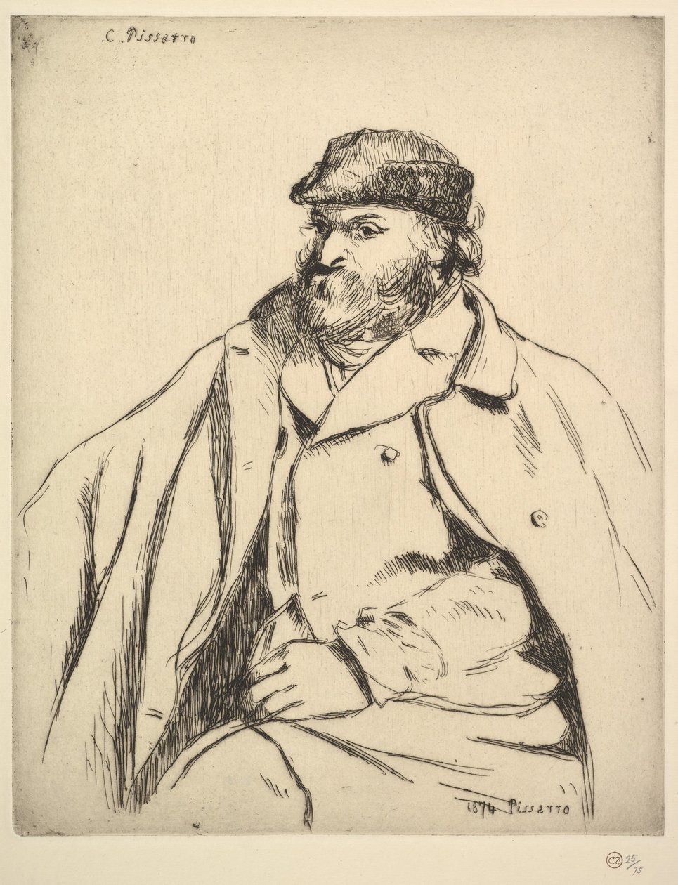 Portrait de Paul Cézanne, 1874 - Camille Pissarro