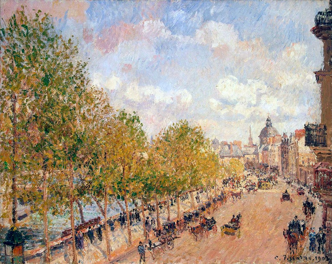 Quai Malaquais, après-midi ensoleillé - Camille Pissarro