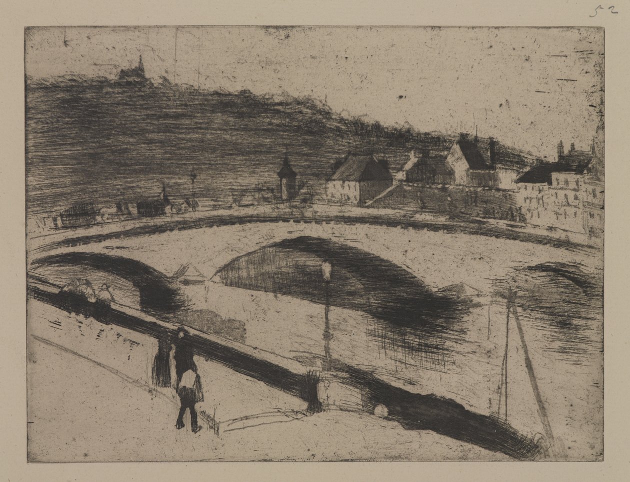 Pont de Pierre à Rouen - Camille Jacob Pissarro