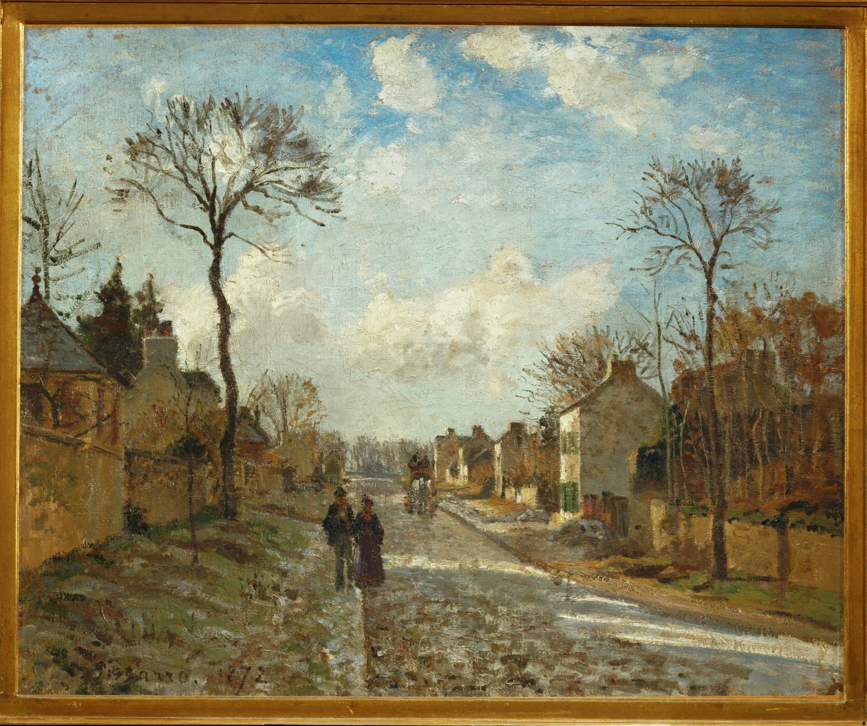 Rue de Louveciennes (huile sur toile) - Camille Pissarro