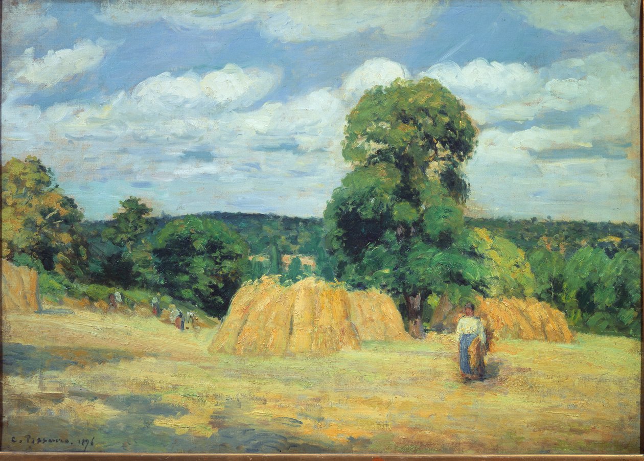 La moisson à Montfoucault en Mayenne - Camille Jacob Pissarro